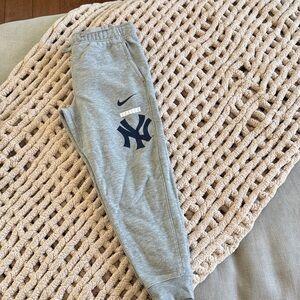 Nike Kids Gray Joggers with NY Logo